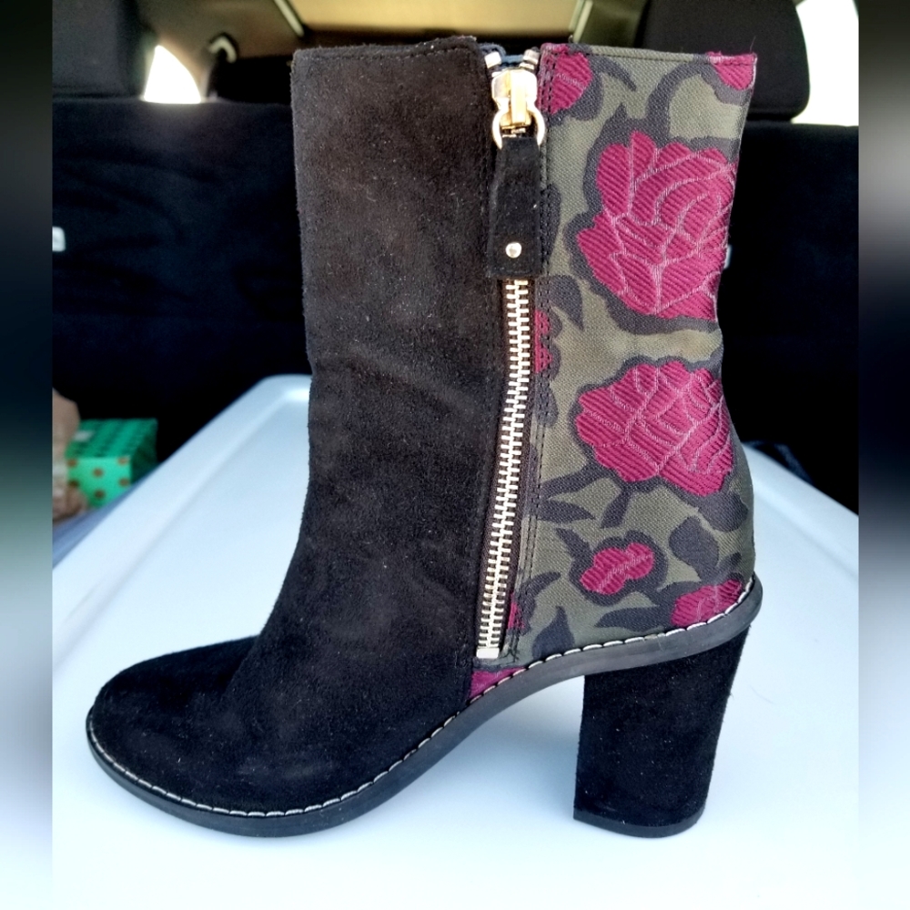Floral Heeled Boots